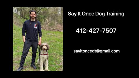 Say it once dog training - Nashville Dog Training - SAY IT ONCE. . thank you! . Thank you for submitting your form. Someone from our team will be in touch within 10 minutes via text & email with all of our training information. Feel free to reach out to (412) 981-2207 if you have any questions. . Available appointments. 
